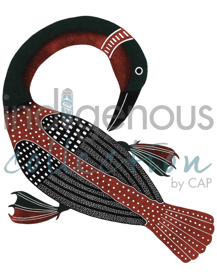 Preening Loon by artist Kenojuak Ashevak