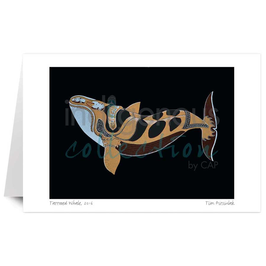 Tattooed Whale by artist Tim Pitsiulak