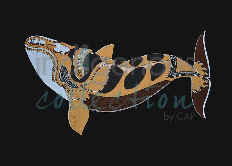 Tattooed Whale by artist Tim Pitsiulak