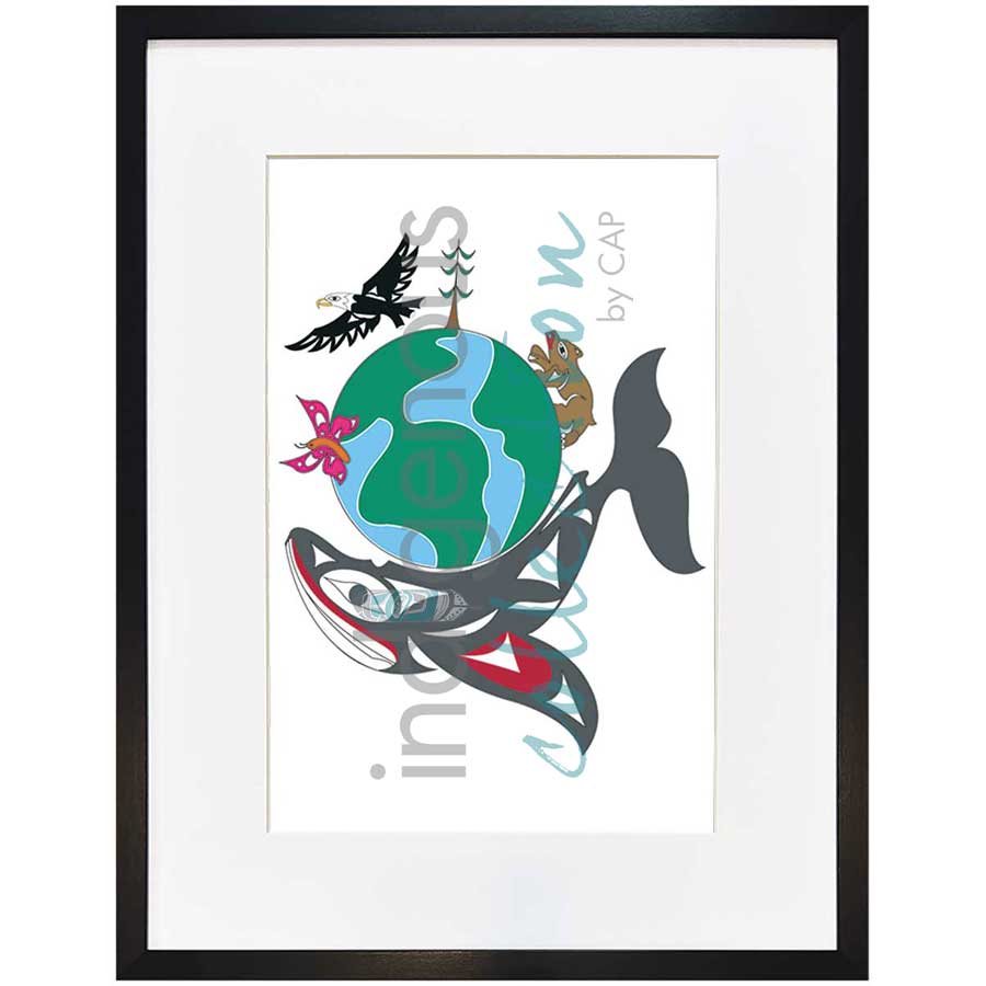 World Earth Day by artist Doug La Fortune - Coast Salish. Indigenous Collection