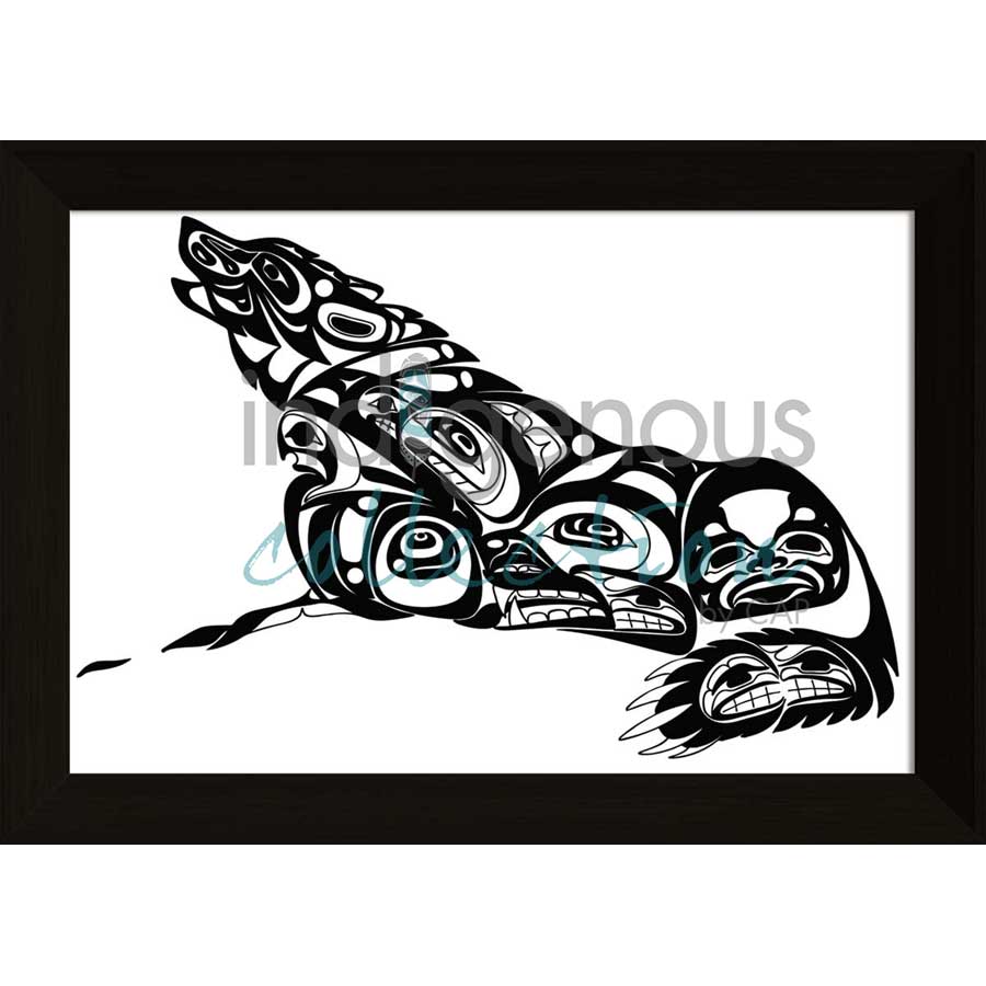 Midnight Wolf by artist Jonathan Erickson - Gitksan. Indigenous Collection