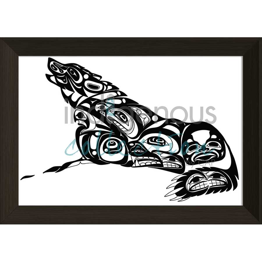 Midnight Wolf by artist Jonathan Erickson - Gitksan. Indigenous Collection