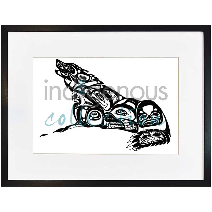 Midnight Wolf by artist Jonathan Erickson - Gitksan. Indigenous Collection