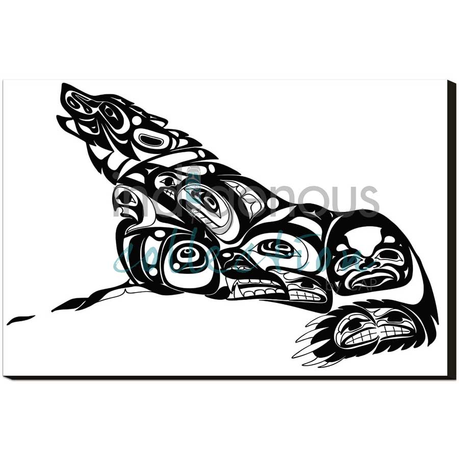 Midnight Wolf by artist Jonathan Erickson - Gitksan. Indigenous Collection