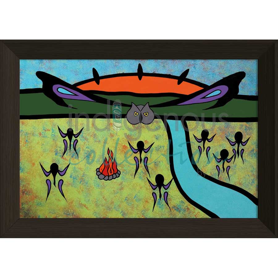 Owl Teaching by artist Lorne Julien - Mi'kmaq. Indigenous Collection