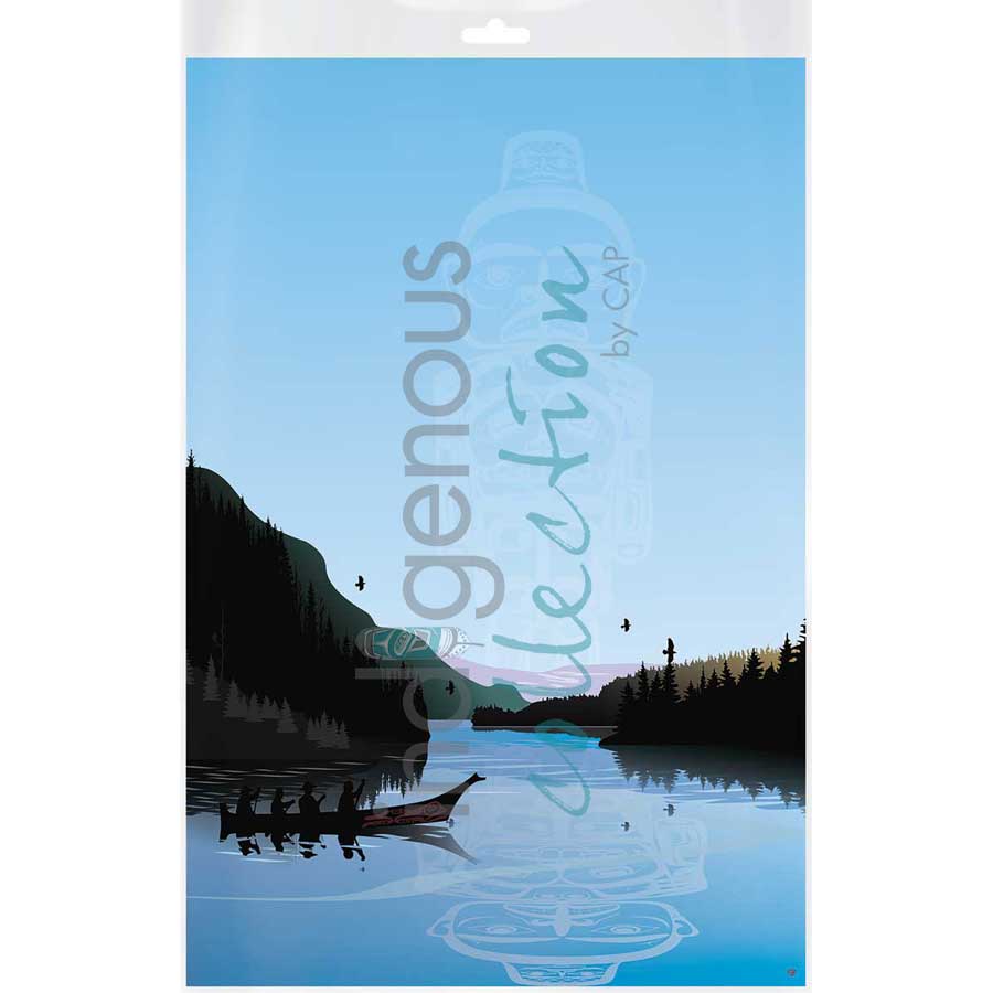 Winter Canoe Warrior Spirit by artist Mark Preston - Tlingit. Indigenous Collection