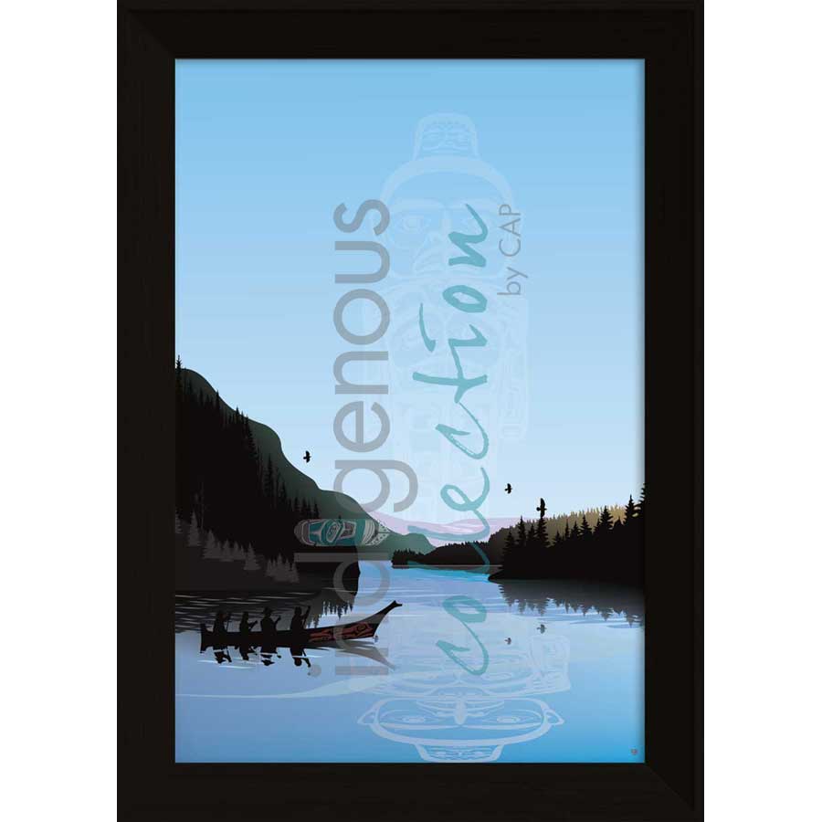 Winter Canoe Warrior Spirit by artist Mark Preston - Tlingit. Indigenous Collection
