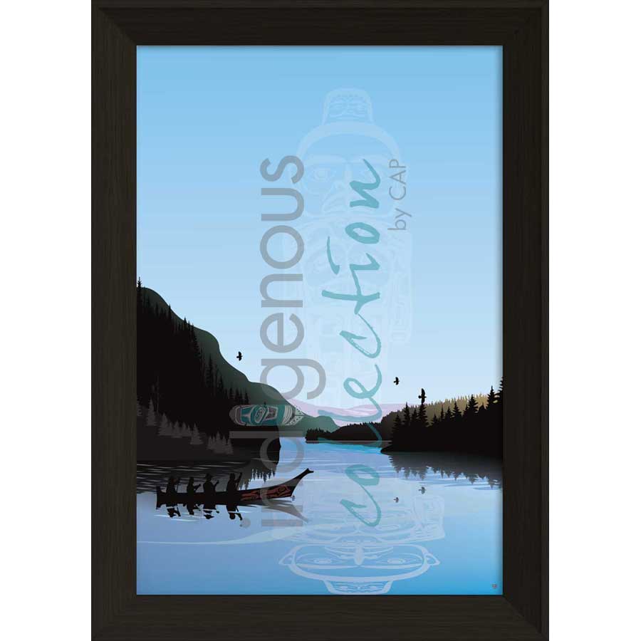 Winter Canoe Warrior Spirit by artist Mark Preston - Tlingit. Indigenous Collection