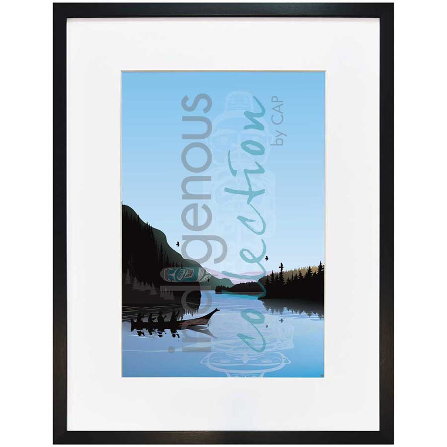 Winter Canoe Warrior Spirit by artist Mark Preston - Tlingit. Indigenous Collection