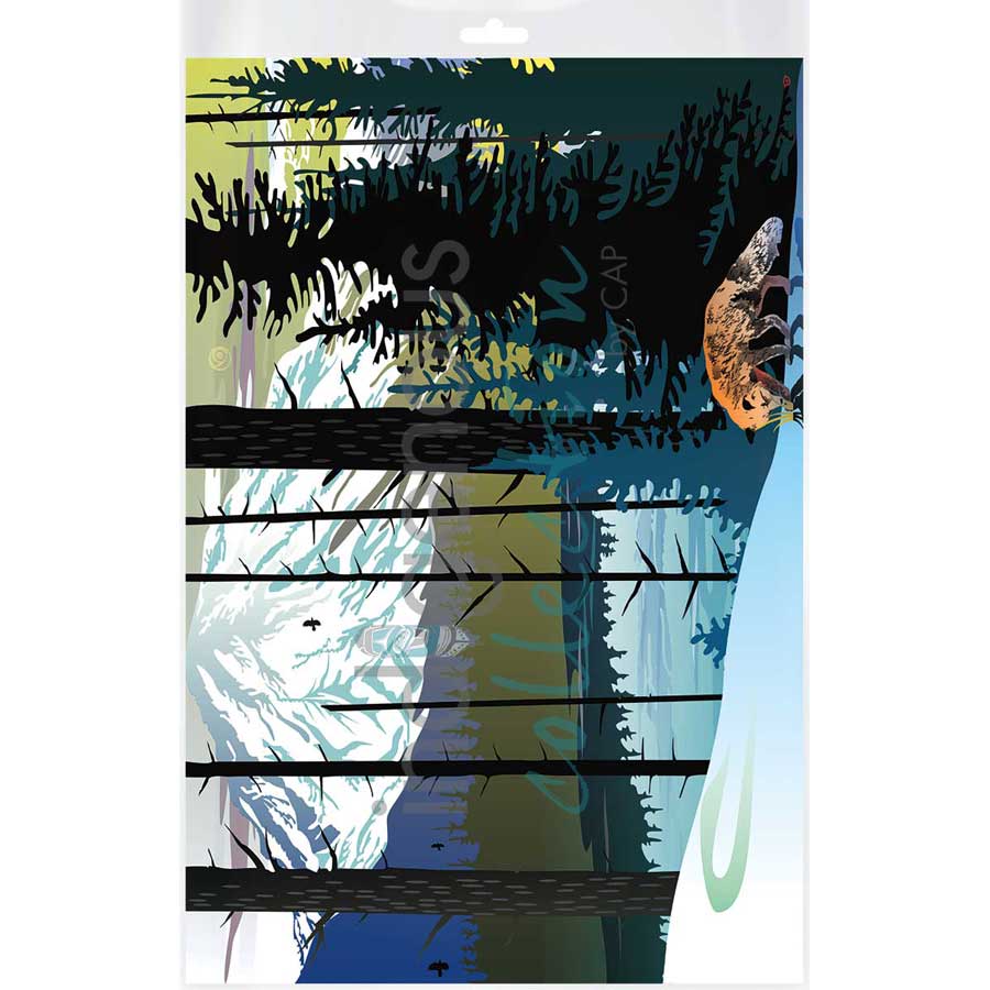 Fox Winter Mountains by artist Mark Preston - Tlingit. Indigenous Collection