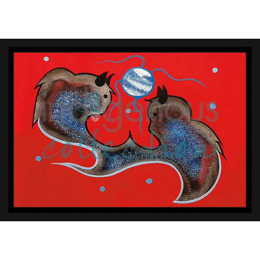 Buffalo Spirits by artist Russell Noganosh - Algonquin/Ojibway. Indigenous Collection