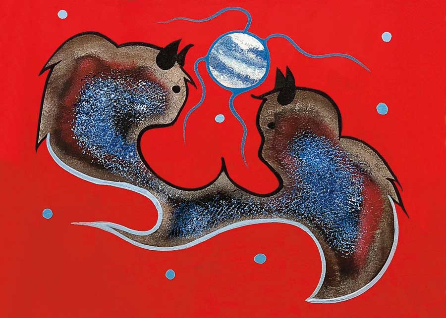 Buffalo Spirits by artist Russell Noganosh