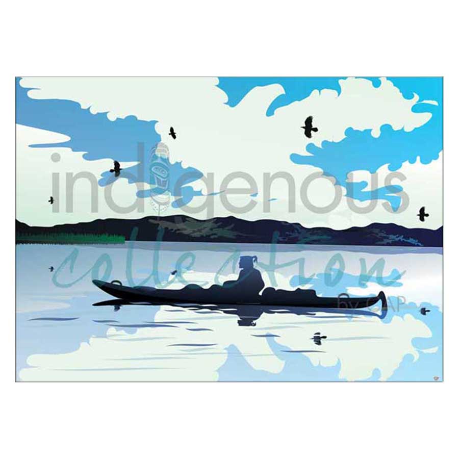 Canoe People Eagle Canvas Prints
