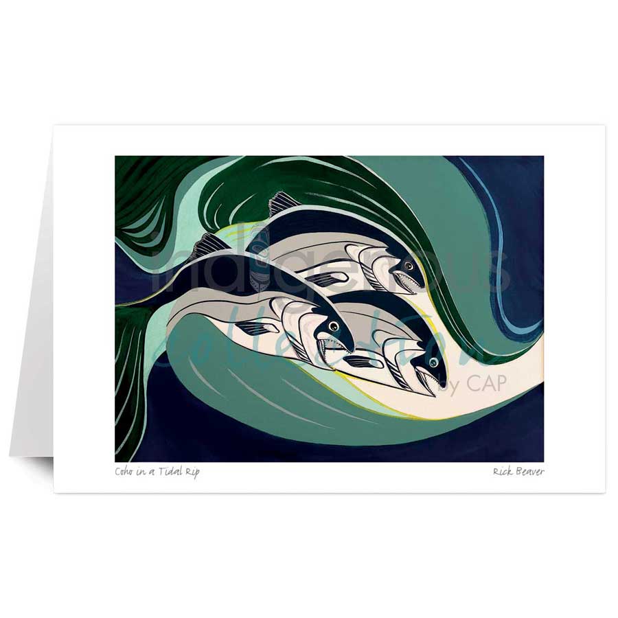 Coho in a Tidal Rip by artist Rick Beaver