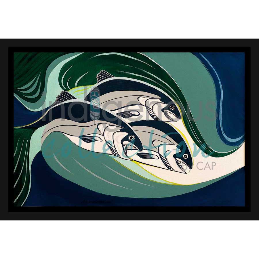 Coho in a Tidal Rip by artist Rick Beaver - Ojibway. Indigenous Collection