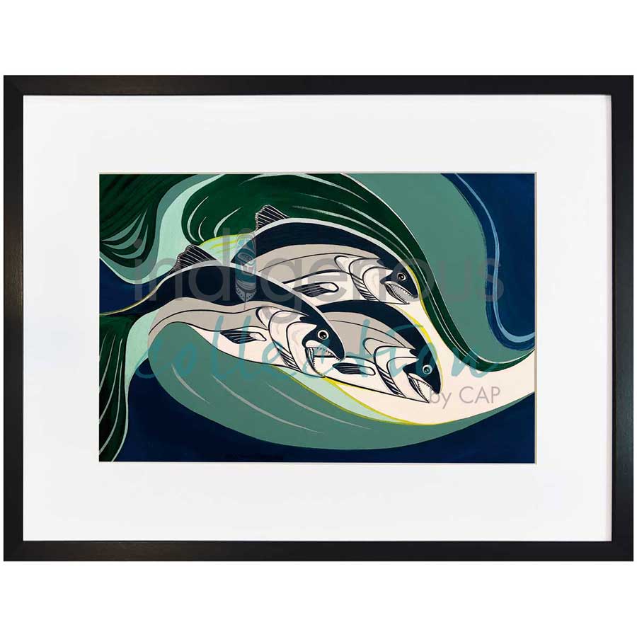 Coho in a Tidal Rip by artist Rick Beaver - Ojibway. Indigenous Collection