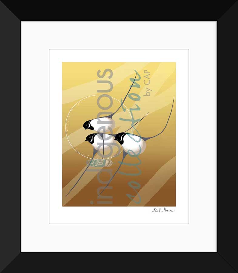 On the Winds of October - Chickadees Limited Edition. Indigenous Collection