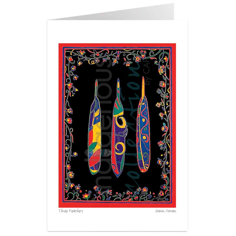 Three Feathers by artist Dawn Oman