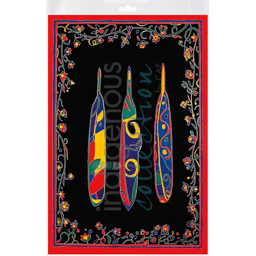 Three Feathers by artist Dawn Oman - Denesuline (Chipewyan). Indigenous Collection