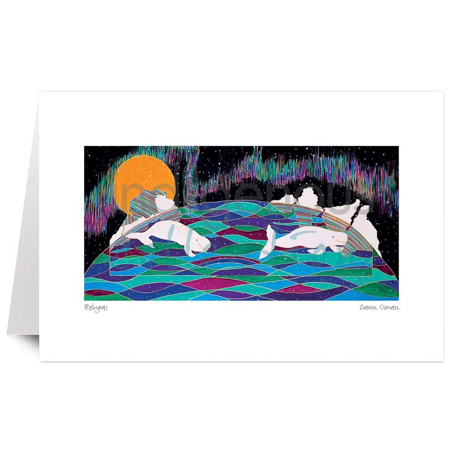 Belugas by artist Dawn Oman