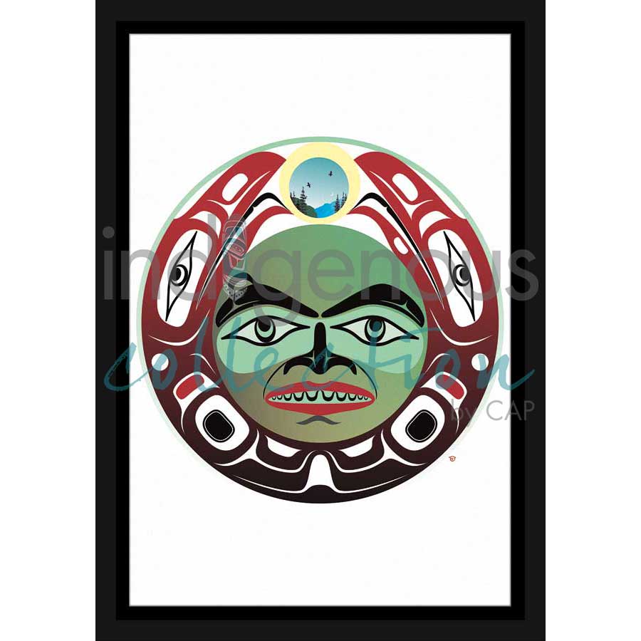Twin Raven Moon by artist Mark Preston - Tlingit. Indigenous Collection
