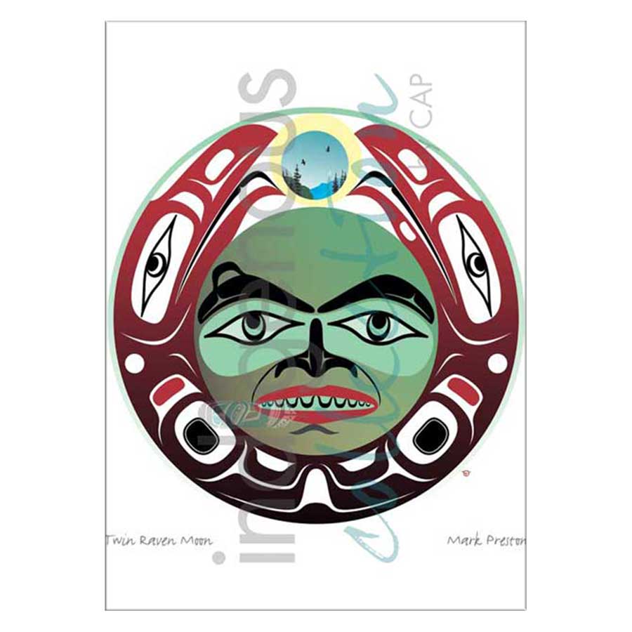 Twin Raven Moon Canvas Prints