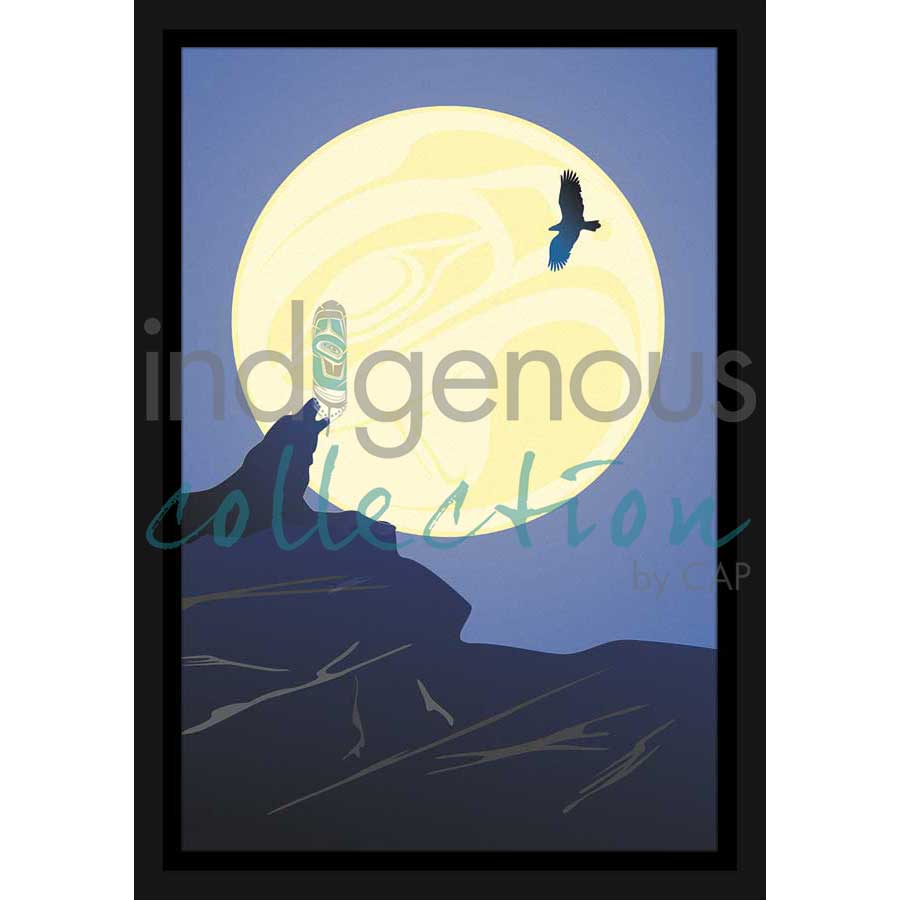 Wolf Moon by artist Mark Preston - Tlingit. Indigenous Collection