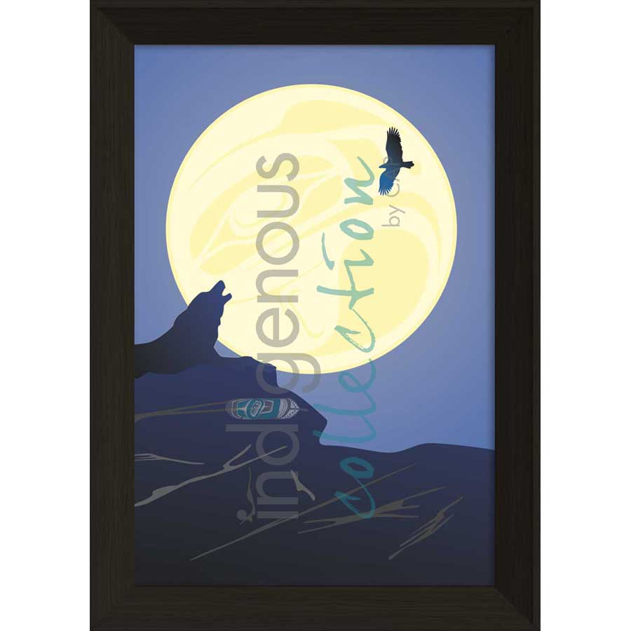 Wolf Moon by artist Mark Preston - Tlingit. Indigenous Collection
