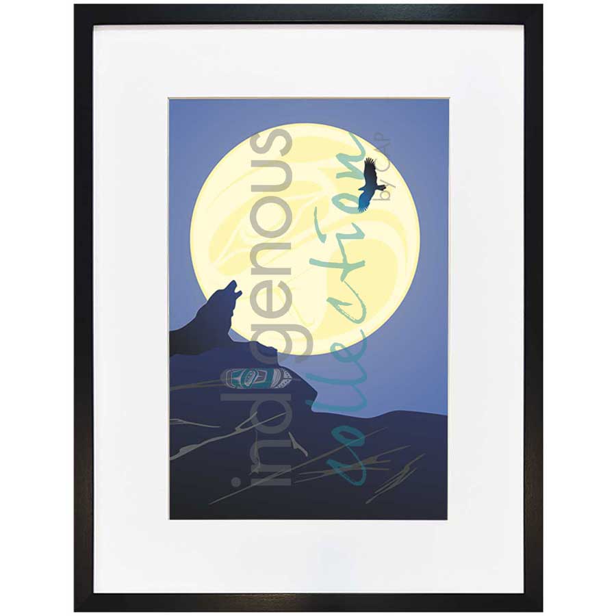 Wolf Moon by artist Mark Preston - Tlingit. Indigenous Collection