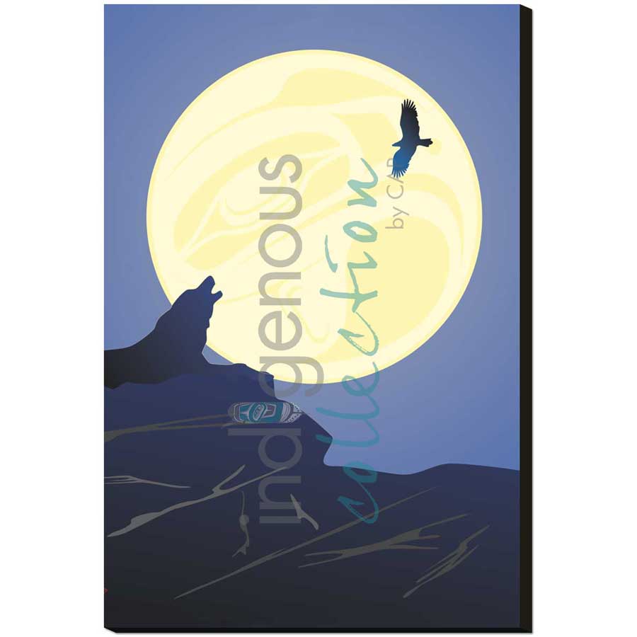 Wolf Moon by artist Mark Preston - Tlingit. Indigenous Collection