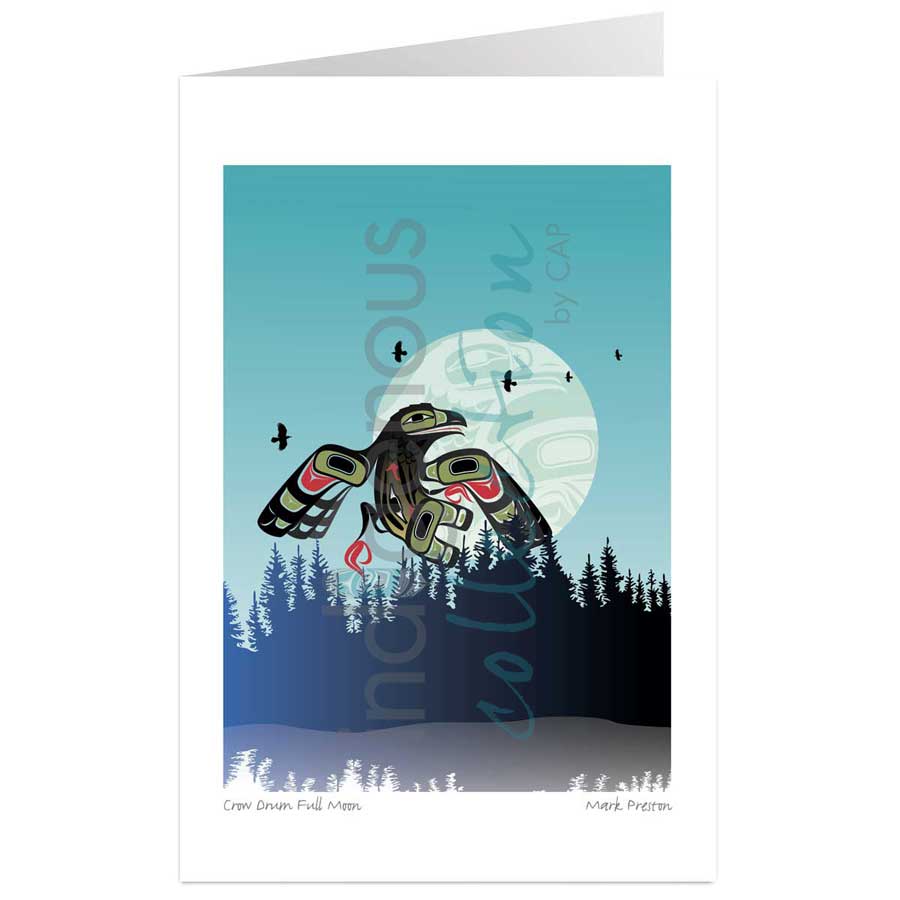 Crow Drum Full Moon by artist Mark Preston