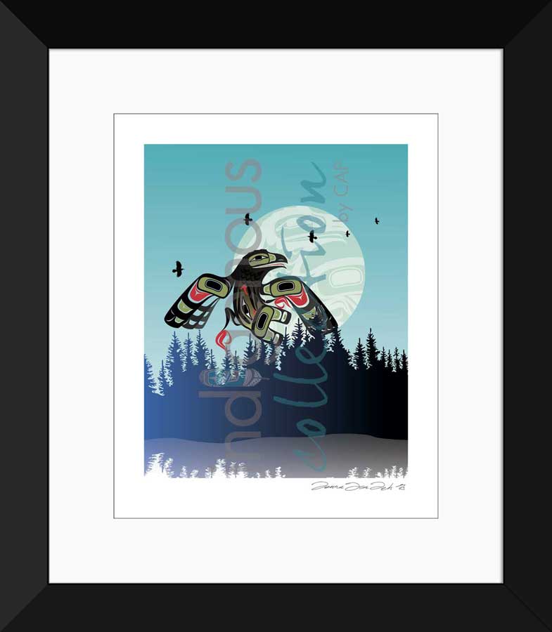 Crow Drum Full Moon Limited Edition. Indigenous Collection