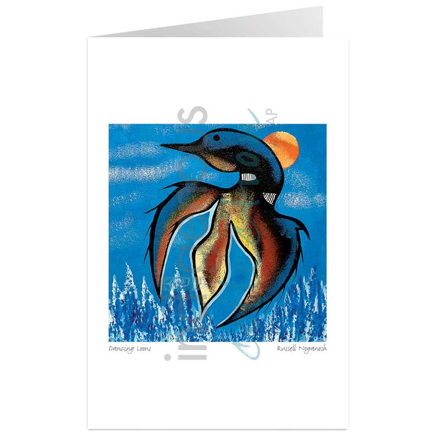 Dancing Loons by artist Russell Noganosh