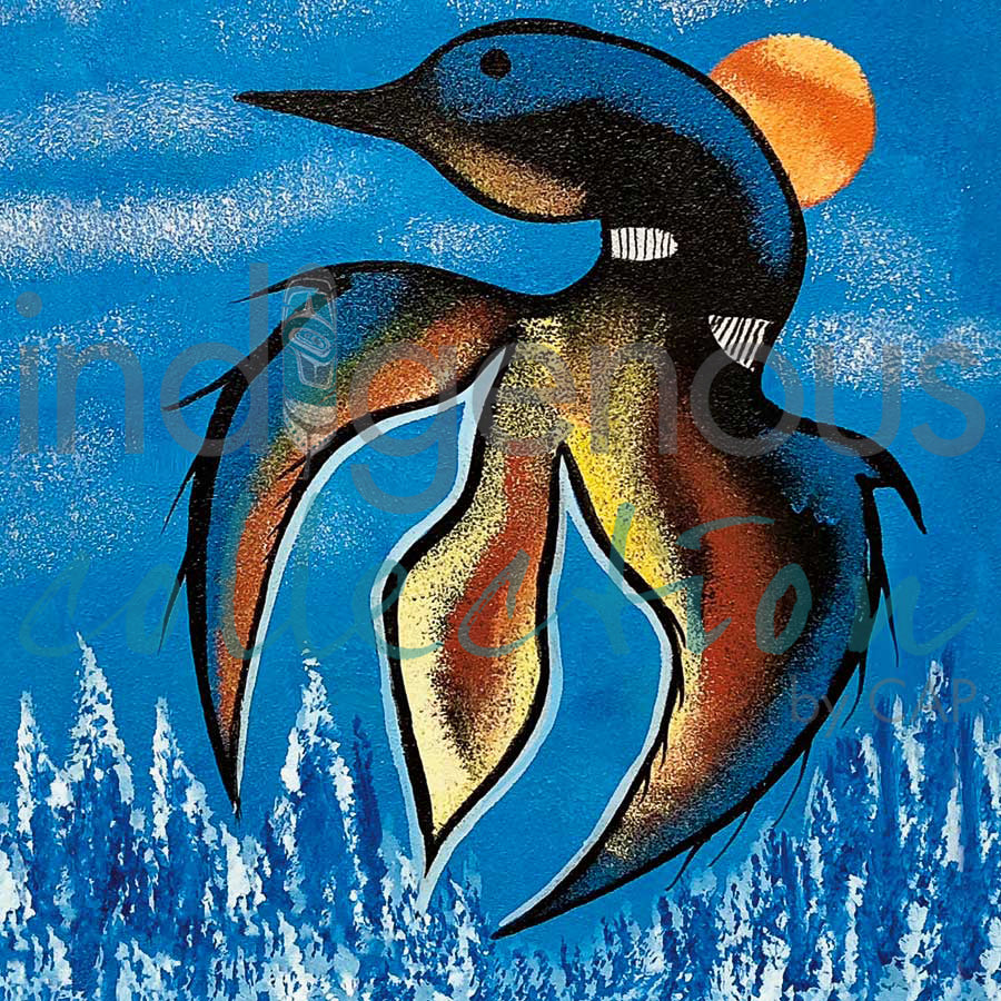 Dancing Loons by artist Russell Noganosh