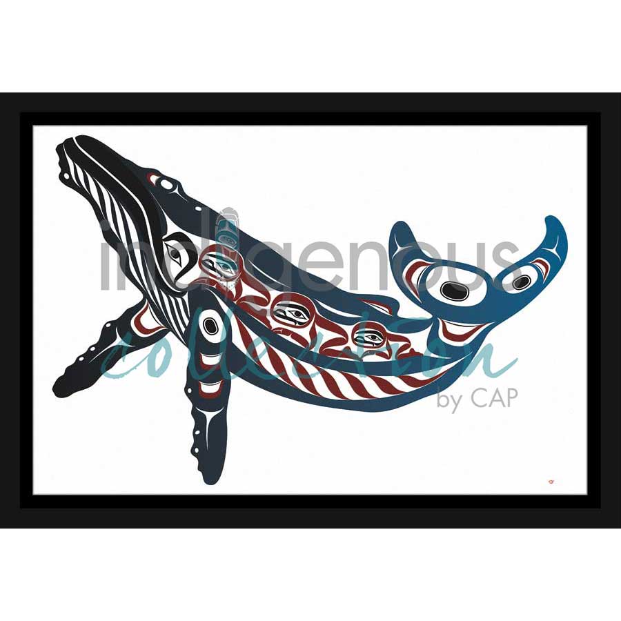 Humpback Whale by artist Mark Preston - Tlingit. Indigenous Collection