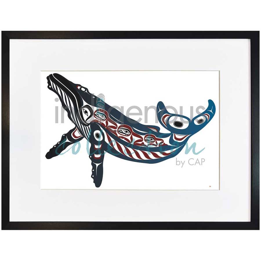 Humpback Whale by artist Mark Preston - Tlingit. Indigenous Collection