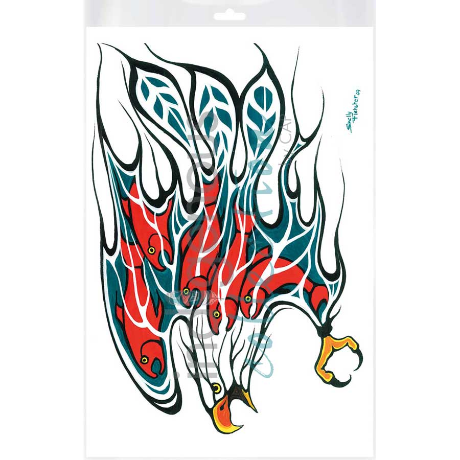 Salmon Run by artist Shelly Fletcher - Cree. Indigenous Collection