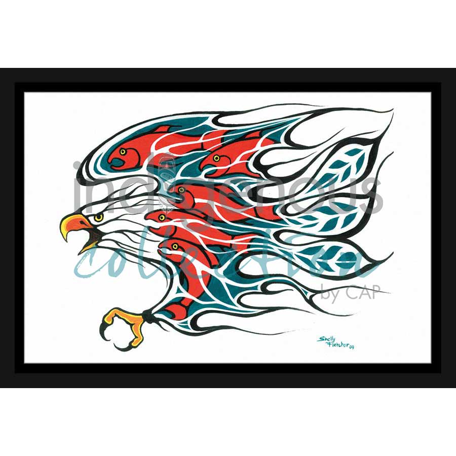 Salmon Run by artist Shelly Fletcher - Cree. Indigenous Collection