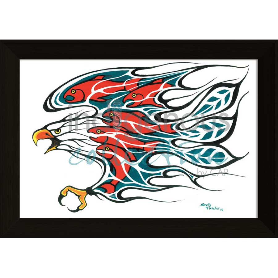 Salmon Run by artist Shelly Fletcher - Cree. Indigenous Collection