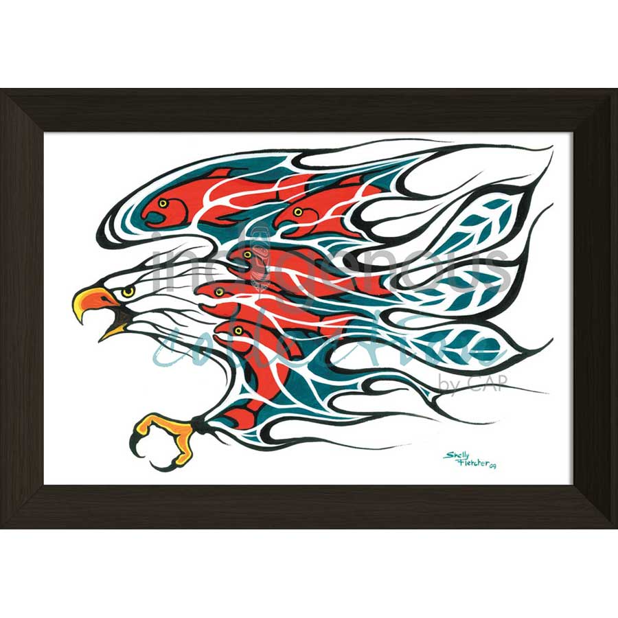 Salmon Run by artist Shelly Fletcher - Cree. Indigenous Collection