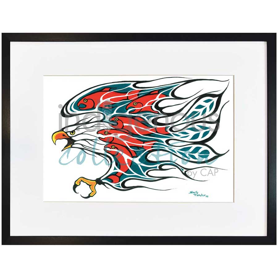 Salmon Run by artist Shelly Fletcher - Cree. Indigenous Collection