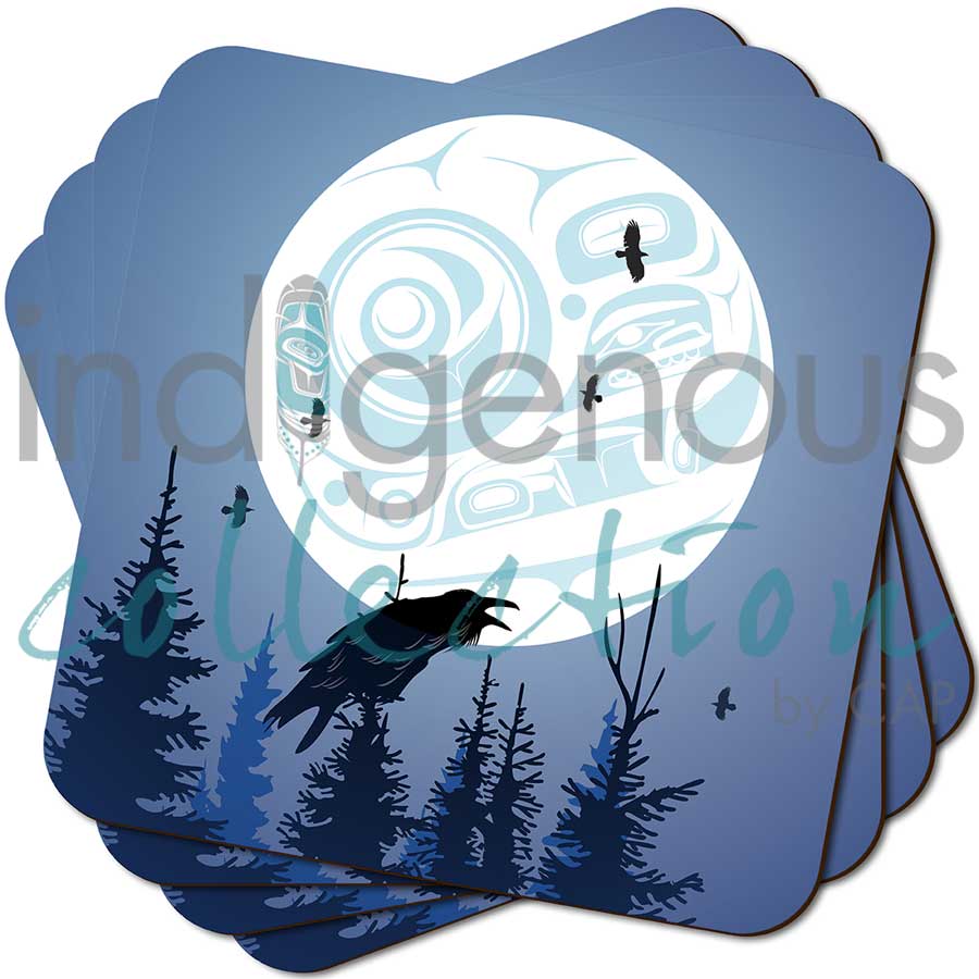 Raven Moon Coaster by artist Mark Preston