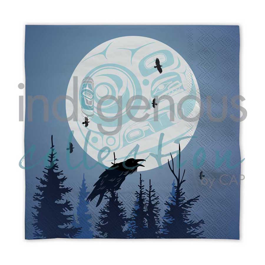 Raven Moon napkins by artist Mark Preston