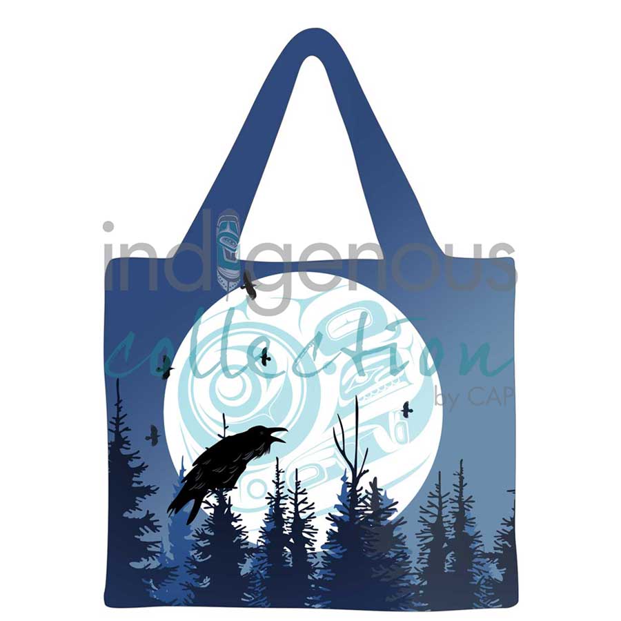 Raven Moon Reusable Shopping Bag by artist Mark Preston