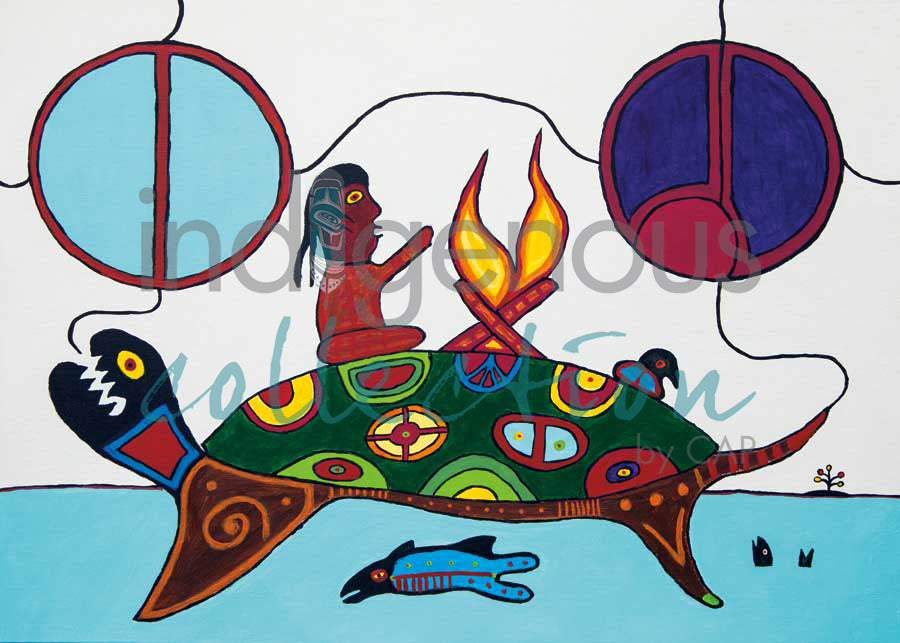 Man On Turtle Island by artist Dave Pelletier