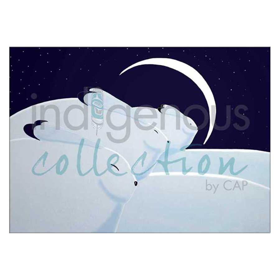 Winter Moon with Hares Canvas Prints