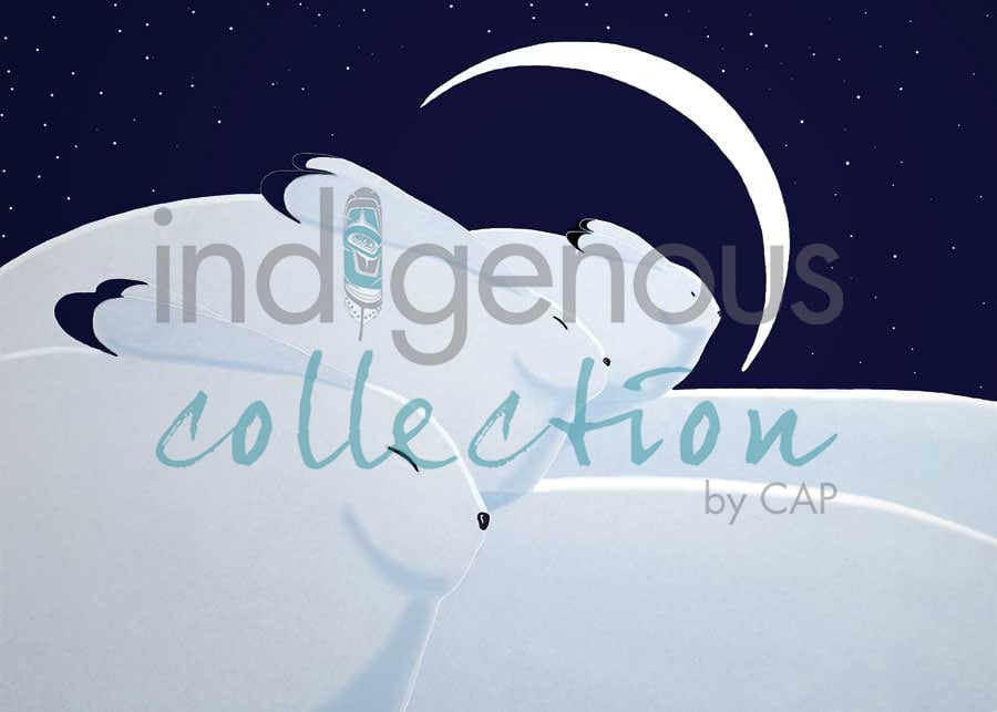 Winter Moon with Hares by artist Rick Beaver