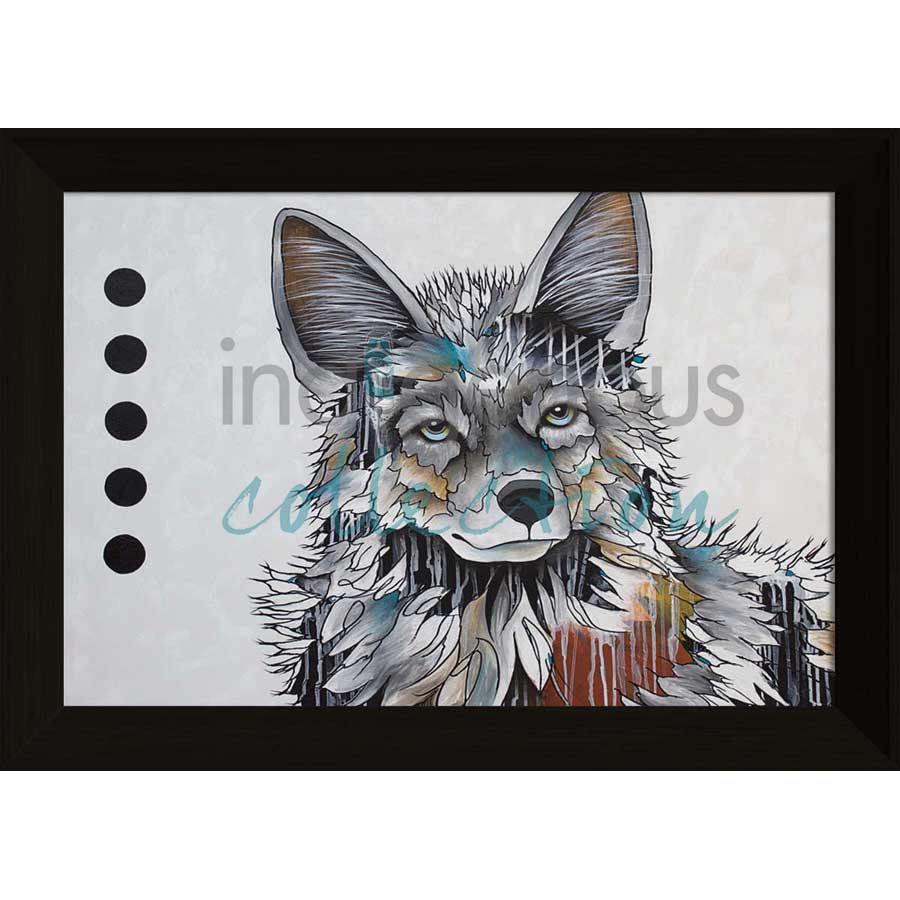 Prairie Wolf by artist Micqaela Jones - Te-Moak. Indigenous Collection
