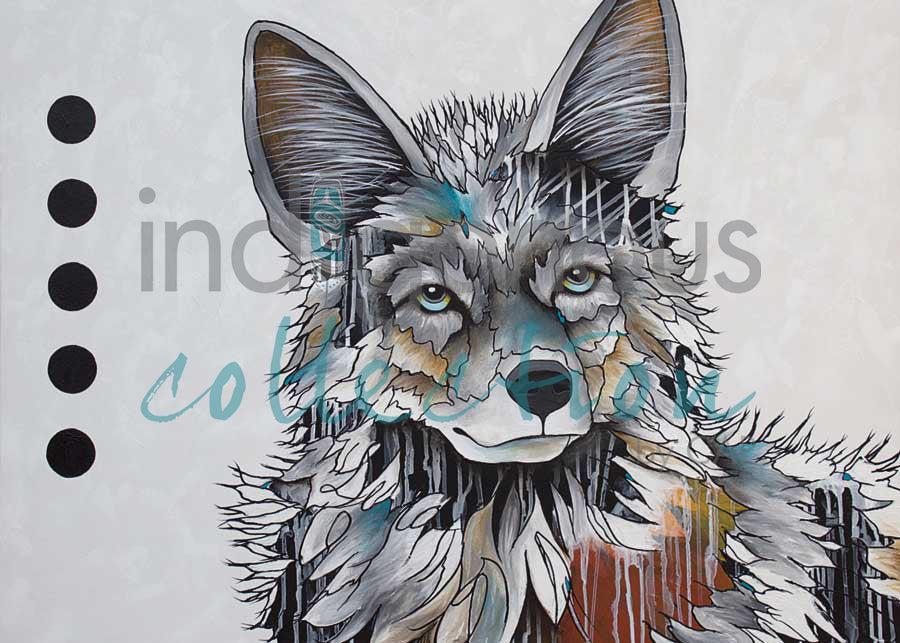 Prairie Wolf by artist Micqaela Jones
