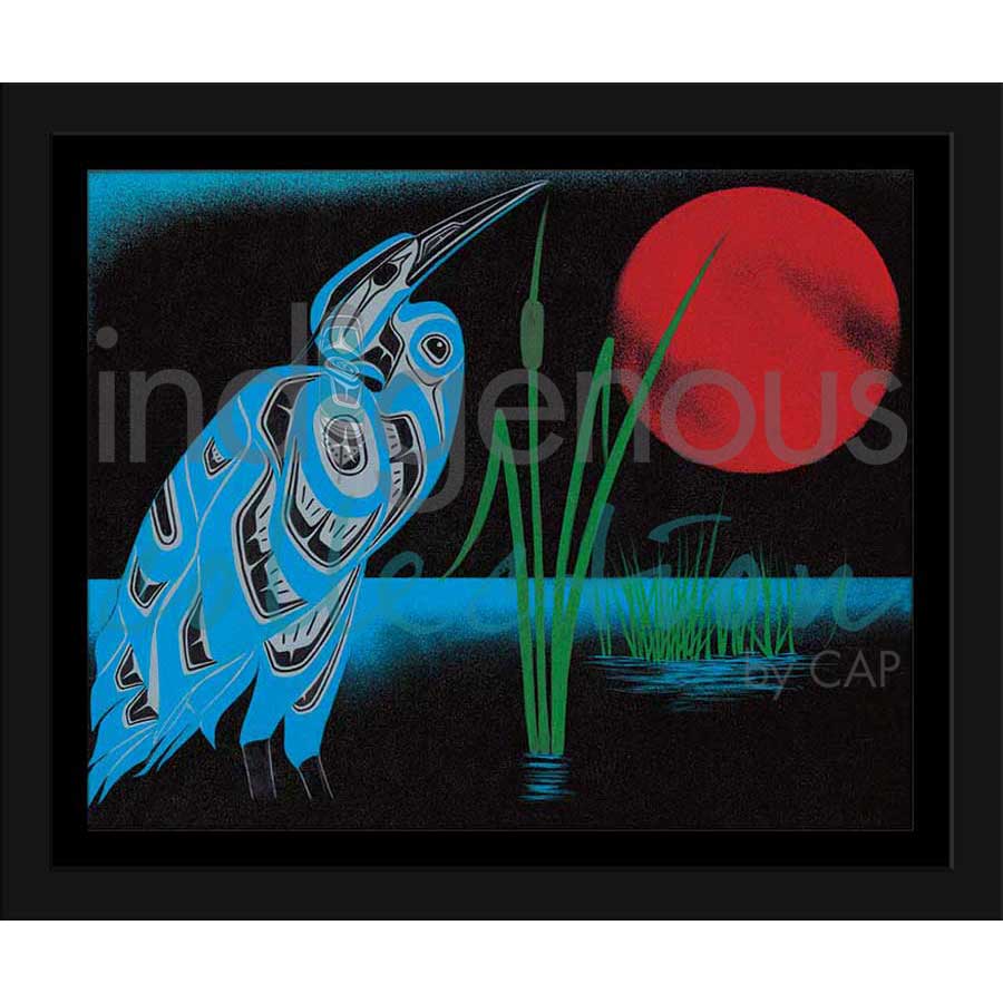 Night Heron by artist Richard Shorty - Northern Tutchone. Indigenous Collection